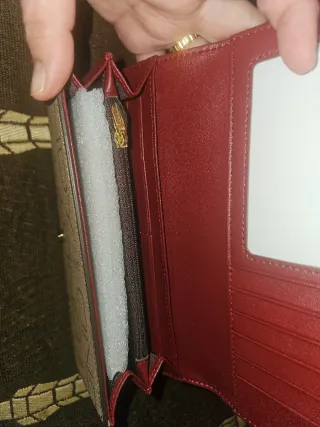 Cartera Ondy Beige y Roja