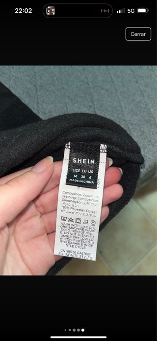 Chaqueta larga rosa y negra talla L