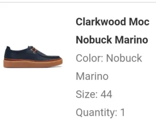 Clarks Clarkwood Moc Nobuck Marino Talla 44