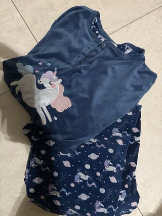 Pigiama donna unicorno blu e rosa