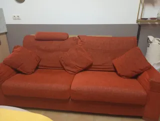 Sofá naranja 3 plazas