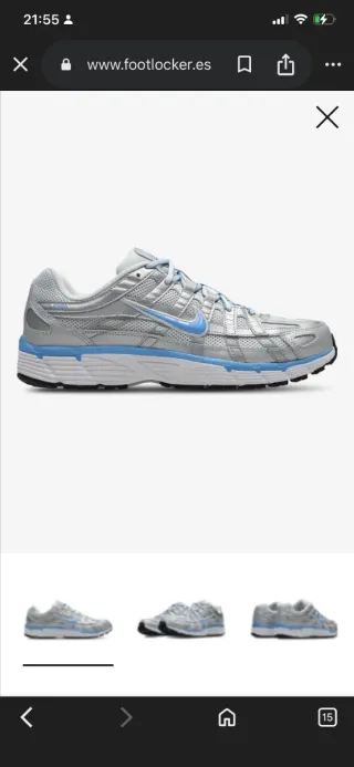 Nike P-6000 Plata y Azul