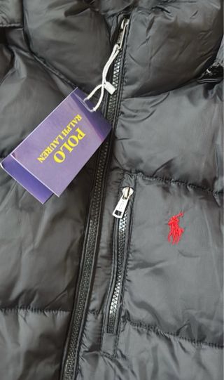 Piumino Ralph Lauren Nero Taglia L Nuovo
