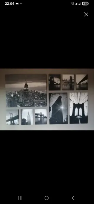 Set de 8 Cuadros Decorativos New York