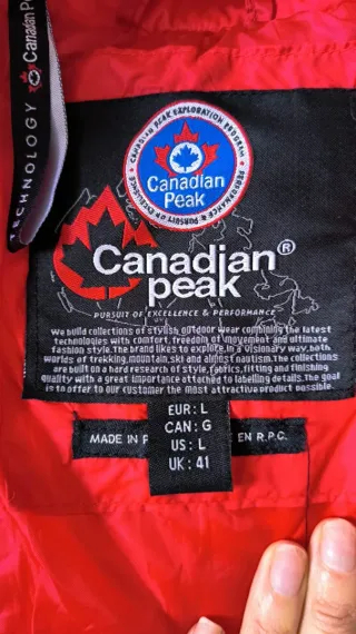 ♨️ Chaqueta Canadian Peak Roja Talla L