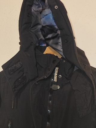 Chaqueta nieve esqui Negra vintage