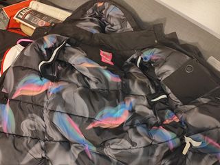 Chaqueta nieve esqui Negra vintage