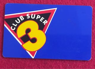 Carnet Club Super 3 Antiguo Años 80