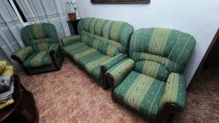 Conjunto Sofá + 2 Sillones Tela
