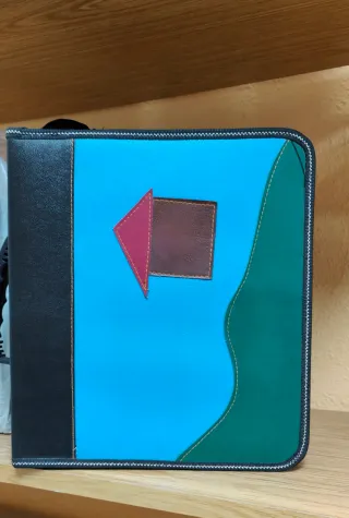 Almacenador CD/DVD Negro y azul