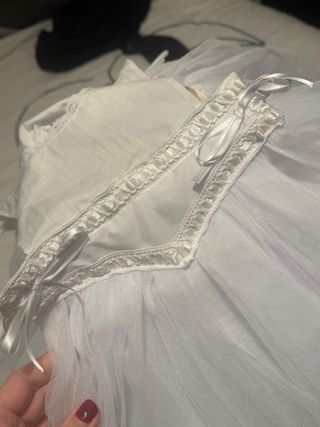 Cancán de fallera infantil 60cm con pechera