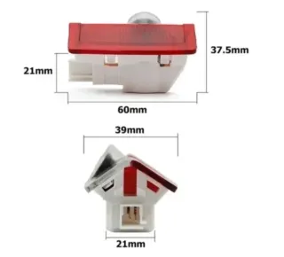 MERCEDES BENZ LUZ CORTESÍA LOGO MERCEDES 2 unids