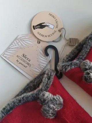 Guantes rojos mujer Sfera dedos tactil