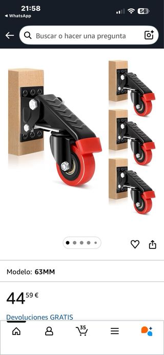 Ruote per panche pesanti o mobili