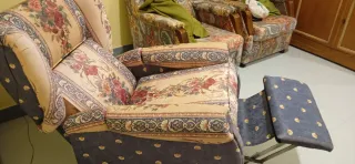 Sillón reclinable de tela