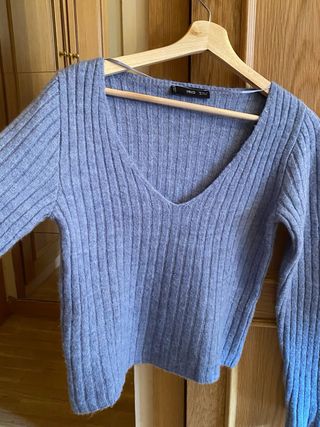 Jersey Mango azul 9% lana