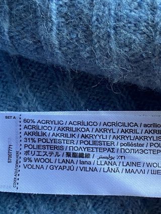 Jersey Mango azul 9% lana