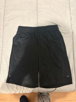 Pantalones cortos negros de malla