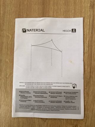 Toldo triangular Naterial 3,6m