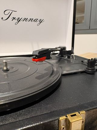 Tocadiscos Maleta Retro Trynnay Bluetooth Negro