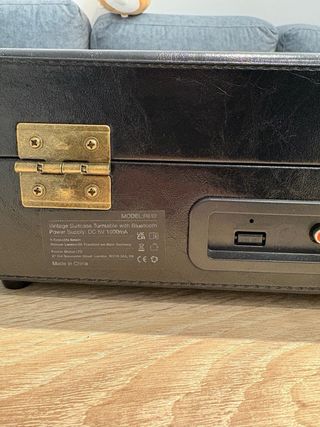 Tocadiscos Maleta Retro Trynnay Bluetooth Negro