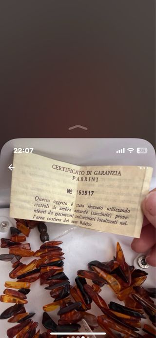 Collana Ambra Baltica Grezza