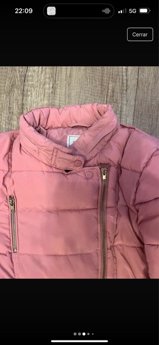 Chaqueta de niña rosa pastel