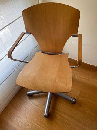 Silla EGOA Fresno Natural con Ruedas