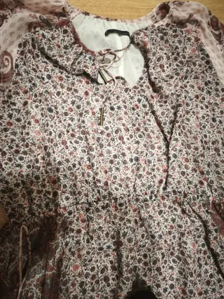 Vestido largo estampado talla L