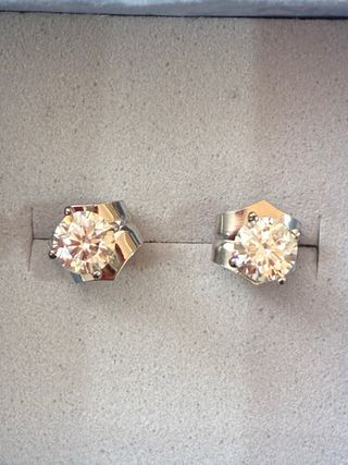 Pendientes Oro 18k Diamantes Naturales 0.62 Ct