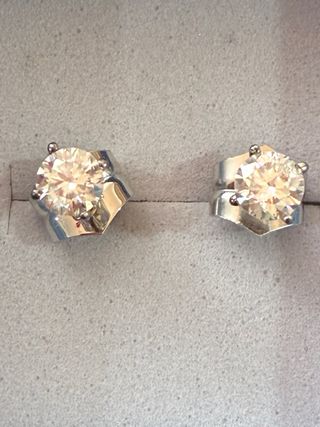 Pendientes Oro 18k Diamantes Naturales 0.62 Ct