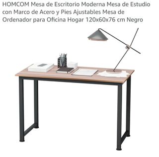 Mesa Escritorio Moderna Madera y Negra