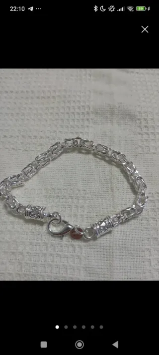 Pulsera de plata estilo cubano