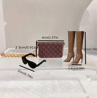 Conjunto Accesorios Barbie: Botas, Bolso, Gafas