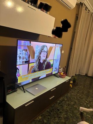 Mueble de comedor madera y cristal