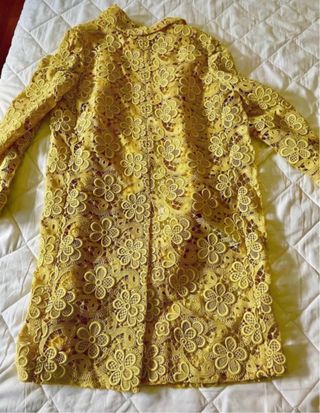 Soprabito Miu Miu Giallo Pizzo Floreale