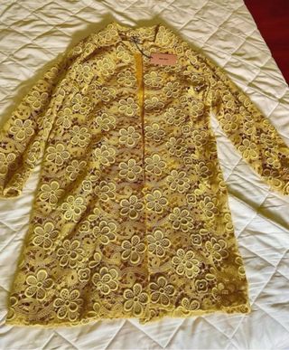 Soprabito Miu Miu Giallo Pizzo Floreale