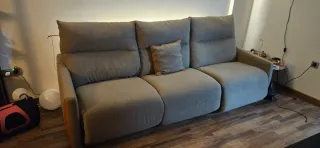 Sofá Relax Eléctrico con Batería Gris Naranja