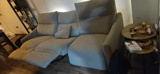 Sofá Relax Eléctrico con Batería Gris Naranja