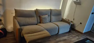 Sofá Relax Eléctrico con Batería Gris Naranja