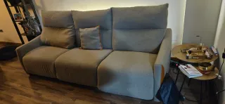 Sofá Relax Eléctrico con Batería Gris Naranja