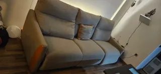 Sofá Relax Eléctrico con Batería Gris Naranja