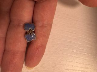 Pendientes Oso Azul Plata
