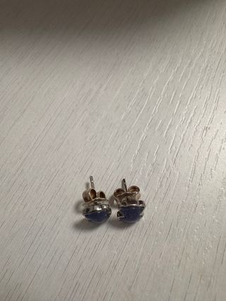 Pendientes Oso Azul Plata