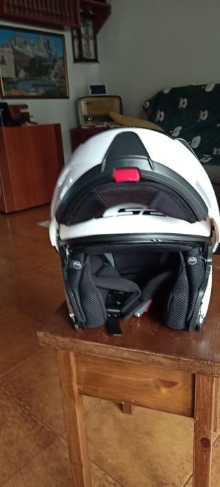 Casco moto apribile bianco