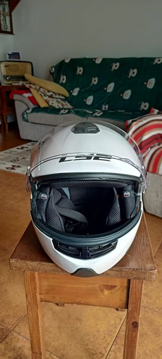 Casco moto apribile bianco
