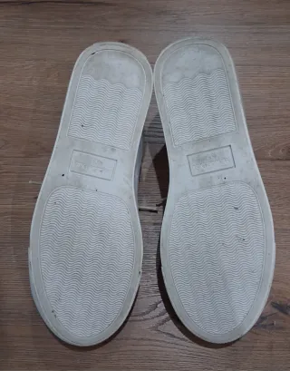 Zapatillas Massimo Dutti Piel Blancas.