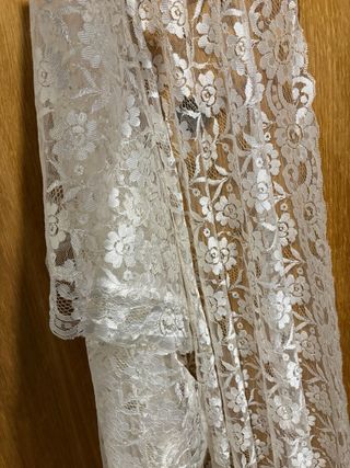 Mantilla Fallera Blanca Encaje