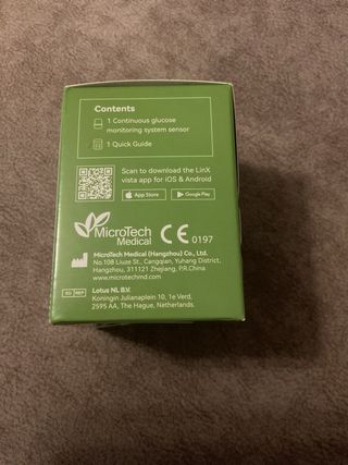 Sensore Monitoraggio Glucosio Linx Vista