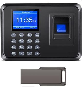 Control horario huellas dactilar con USB